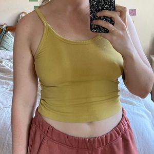 ARQ crop tank in chartreuse size M